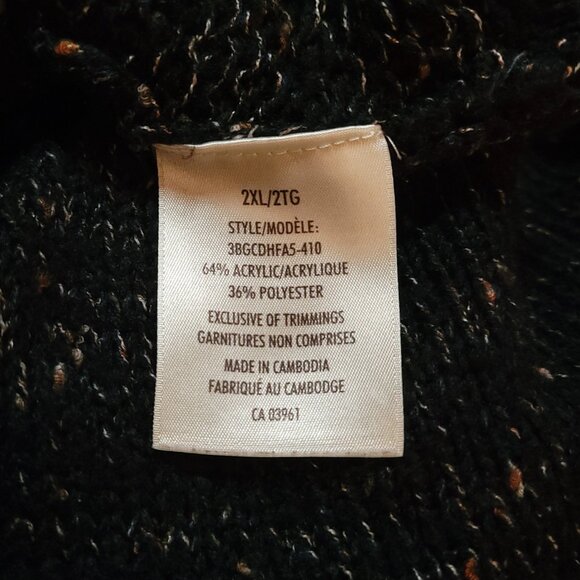 🌸XL/XXL Women's Black Speck Sweater by Denver Hayes🌸 - Picture 4 of 4